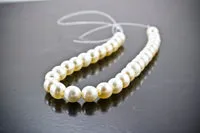 6mm White Pearl Czech Glass Beads, round, Sold by Strand