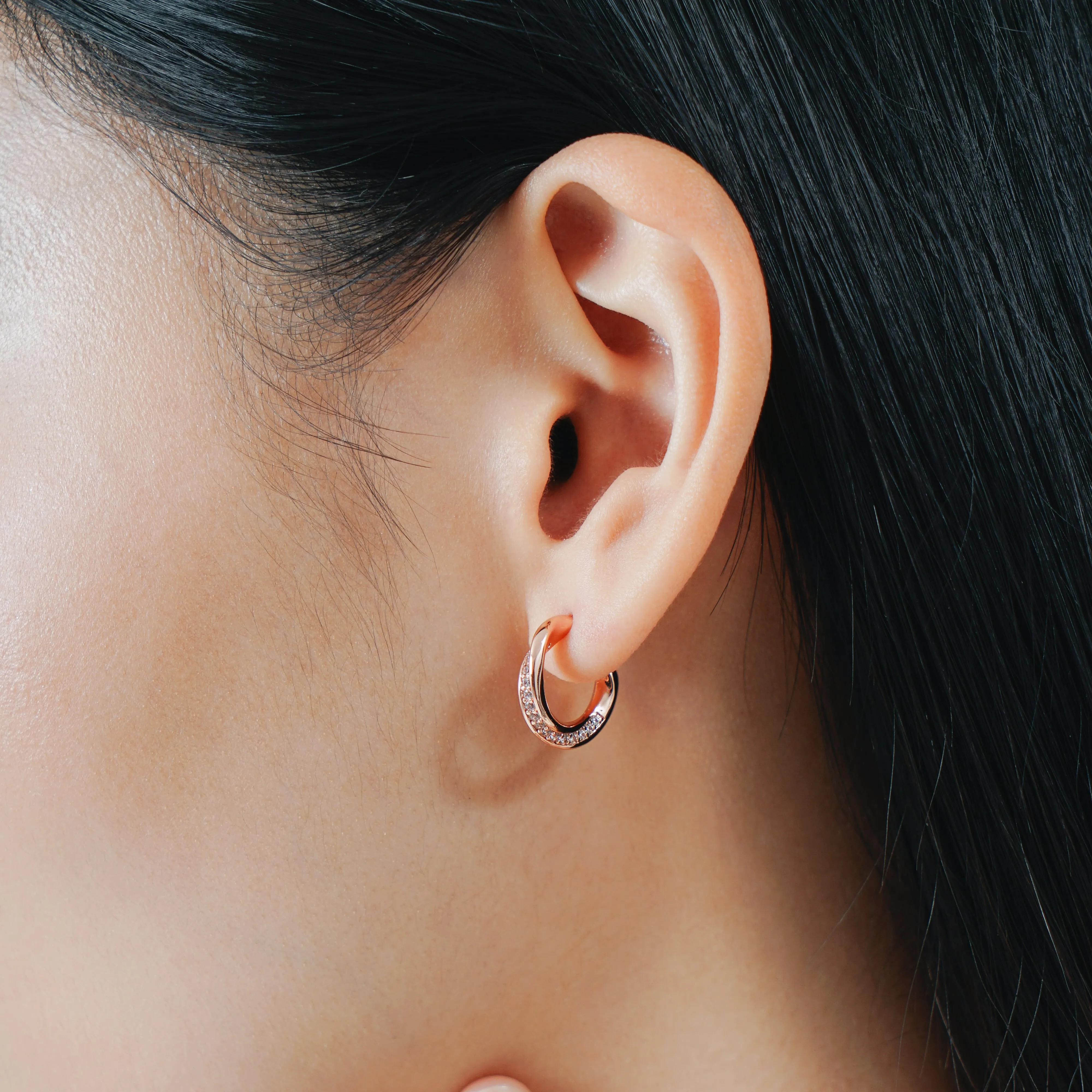Pansie Wave Hoops