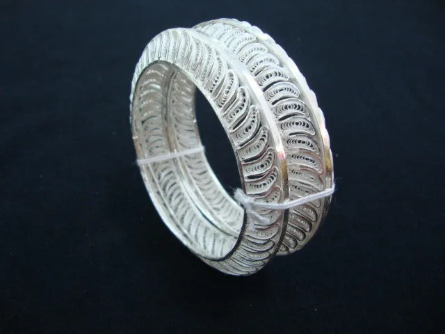 Silver Filigree Bangles BG002